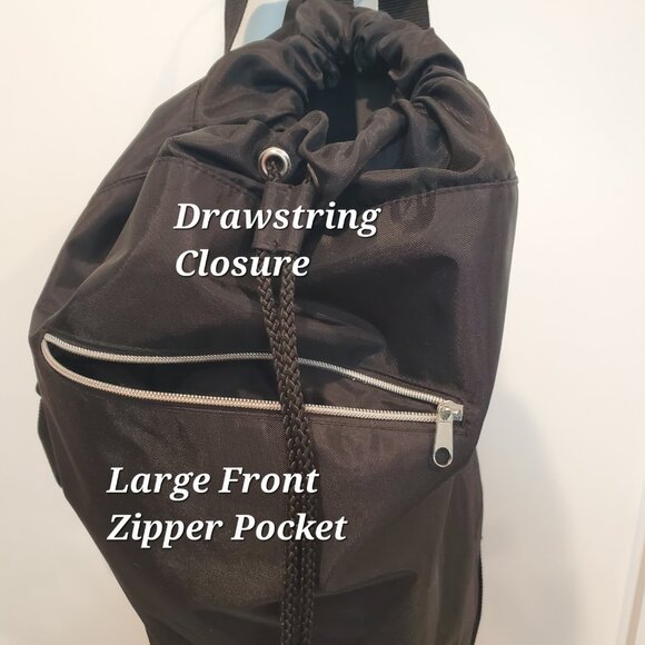 Collapsible Black Travel Bag Luggage Tag Backpack - Picture 4 of 10